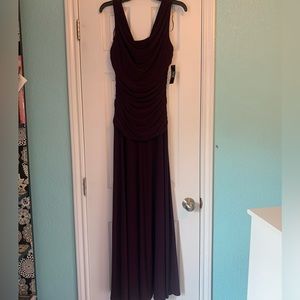 Plum Purple Cinched Formal Dress Gown